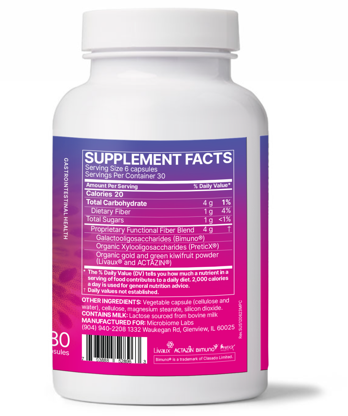 Microbiome Labs- MegaPre 180 Capsules- Precision Prebiotic