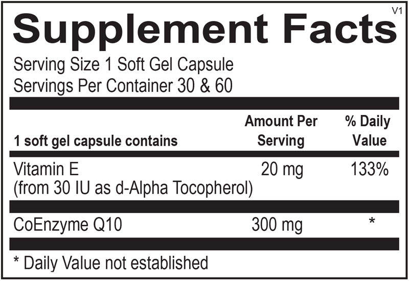 CoQ-10 300mg Heart & Energy Support | Functional Medicine Grade Supplement Raleigh