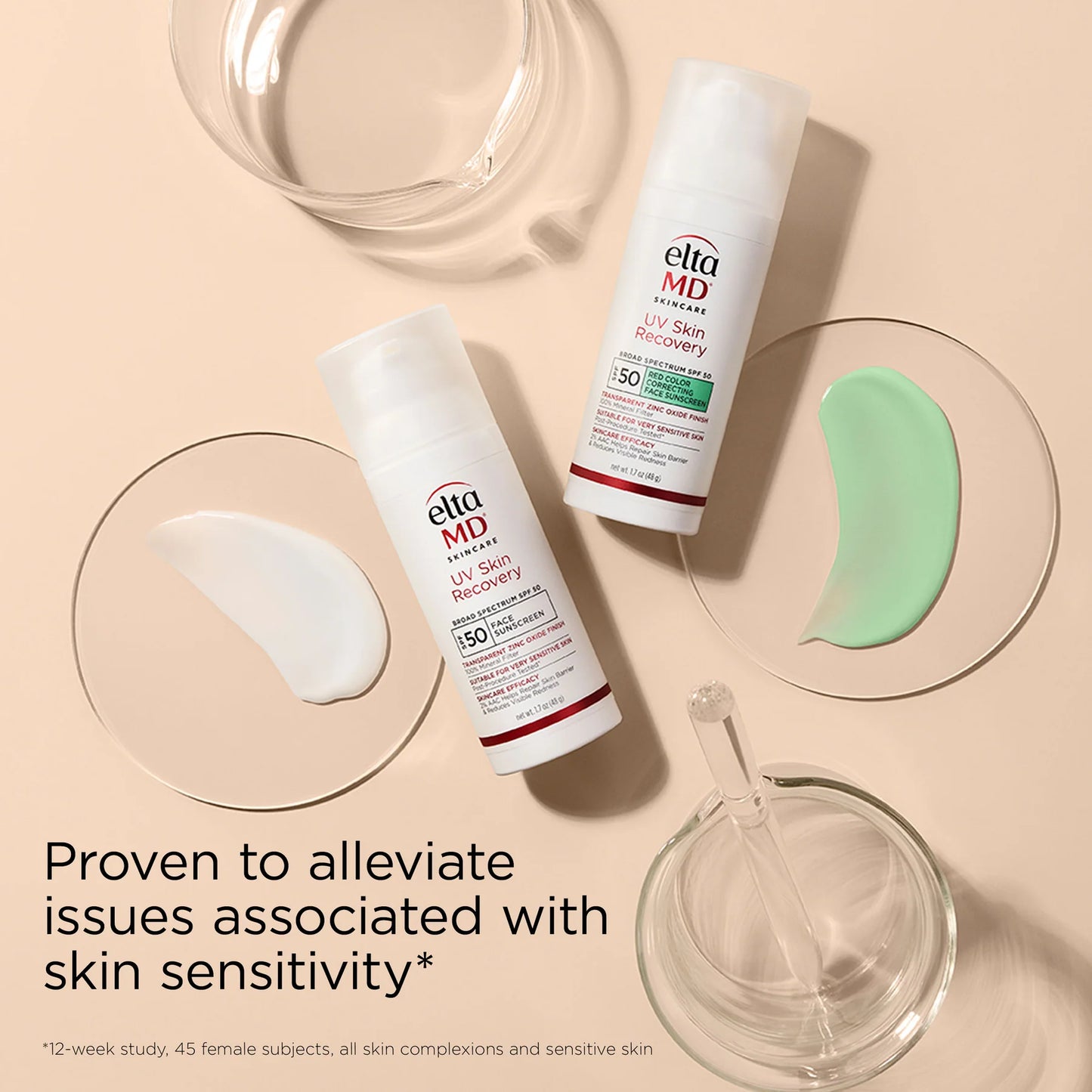 EltaMD- UV Skin Recovery Red Color Correcting Green Tinted Broad Spectrum SPF 50