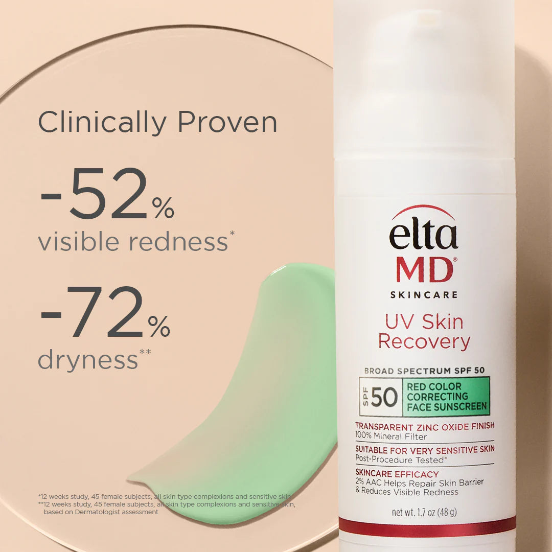EltaMD- UV Skin Recovery Red Color Correcting Green Tinted Broad Spectrum SPF 50