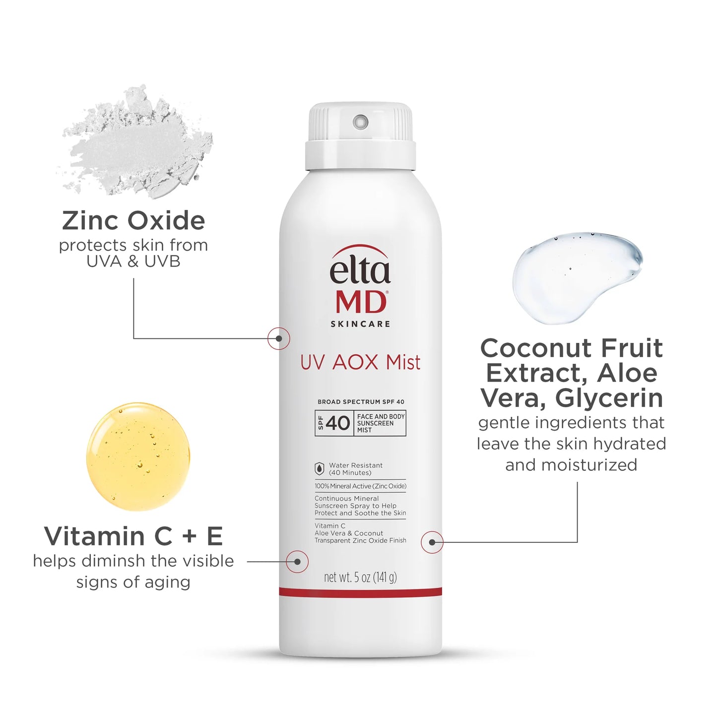 EltaMD- UV AOX Mist Broad Spectrum SPF 40